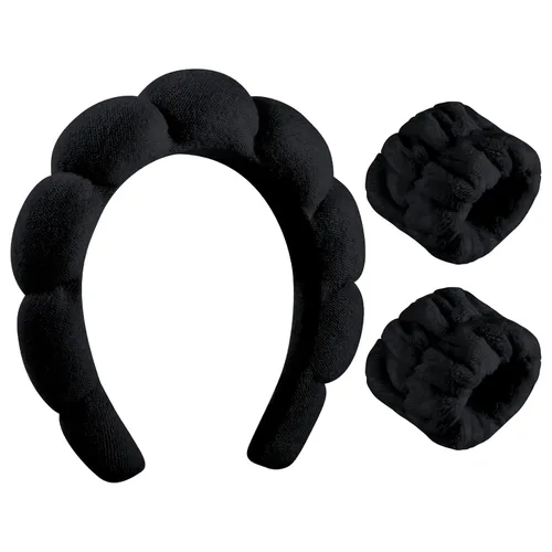 WSICSE Diadema de spa para lavar la cara, diademas para el cuidado de la piel hinchadas acolchadas para mantener el cabello seco, regalo esencial