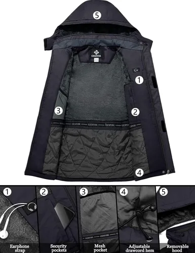Miniatura 3 de GEMYSE Men's Mountain Waterproof Ski Snow Jacket Winter Windproof Rain Jacket