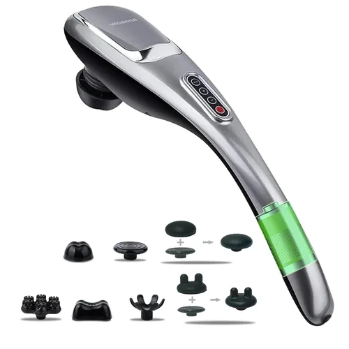 MEGAWISE Masajeador portátil de tejido profundo - Dispositivo de mano inalámbrico para relajación de cuerpo completo - Uso de espalda, cuello,