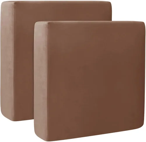 Miniatura 30 de Fundas de cojín de terciopelo para sofá, funda elástica para cojín de sofá suave, protector de muebles extraíble y lavable para sala de estar, Negro