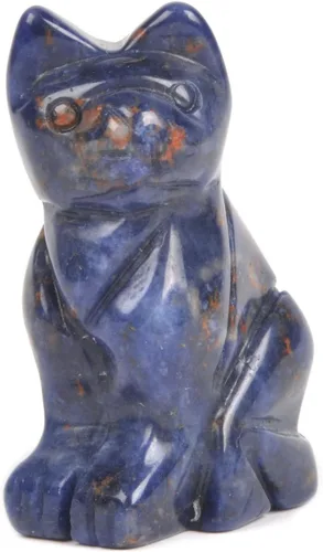 Miniatura 6 de Justinstones Estatua de gato guardián de piedra de sangre africana, decoración del hogar, reiki chakras curativos, cristal de escritorio, decoración