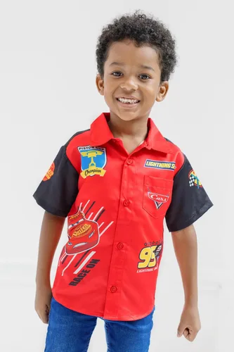 Miniatura 6 de Disney Toy Story Mickey Mouse Cars Nightmare Before Christmas - Camisa con botones para niños pequeños y grandes
