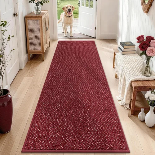 Miniatura 25 de COSY HOMEER Alfombra de pasillo de 2 pies 7 x 10 pies, antideslizante, lavable, absorbente, resistente a las manchas, alfombra para pasillo, entrada