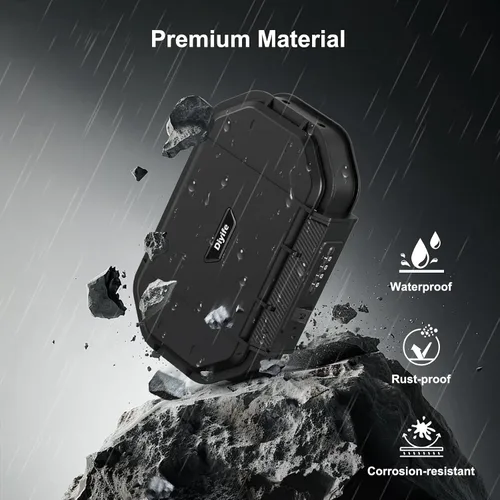 Miniatura 5 de Diyife Caja de seguridad portátil, [impermeable] Caja de seguridad de viaje con código, cerradura de combinación de 4 dígitos, caja de bloqueo