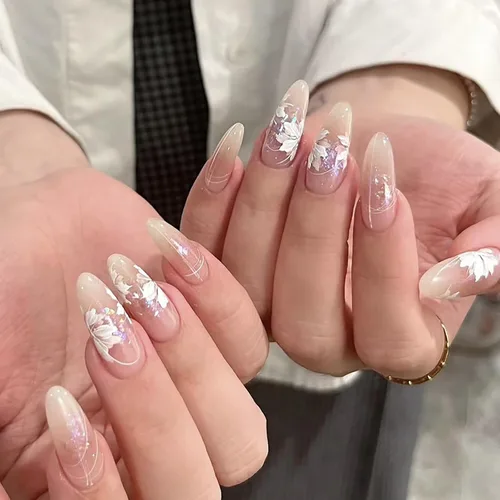 Miniatura 4 de Cepillo de uñas triangular para dibujar flores y mariposas 3D, pinceles de arte de uñas con mango acrílico Aurora, herramienta de diseño de uñas