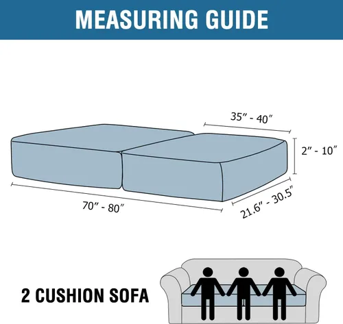Miniatura 137 de H.VERSAILTEX Funda de cojín elástica de terciopelo para sofá, funda de cojín de felpa para silla, sofá biplaza o sofá, protector de muebles, cojín