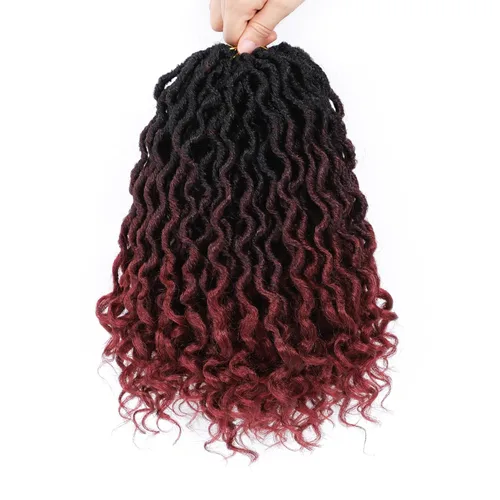 Karida Goddess Locs Cabello de Ganchillo 12 Pulgadas, 8 Paquetes Faux Locs Cabello de Ganchillo Para Mujeres Negras, Cabello de Ganchillo 1B/99j/530#