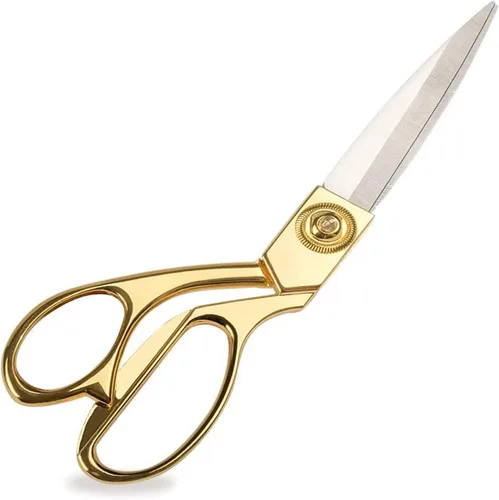 Tijeras de sastre afiladas de acero inoxidable dorado de 8.5 pulgadas, tijeras profesionales para el hogar, tela artesanal, corte resistente,