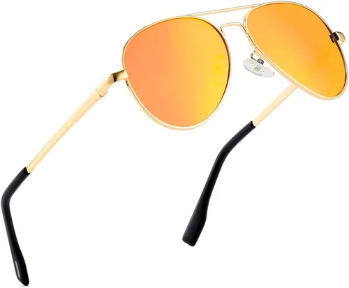 Miniatura 38 de Gafas de sol polarizadas de aviador pequeñas para niñas y niños de 4 a 16 años