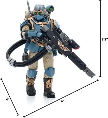 Miniatura 9 de JOYTOY 1/18 Figuras de acción Warhammer 40K Mecha Joy Figura de juguete Modelo Juguetes Astra Militarum Tempestus Scions Squad 55th Kappic Eagles