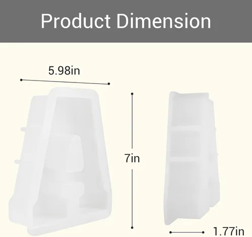 Miniatura 2 de Gartful Moldes de letra grandes de 7 pulgadas para resina, molde de resina epoxi 3D de alfabeto capital A, moldes de letra de resina gruesa de A a Z