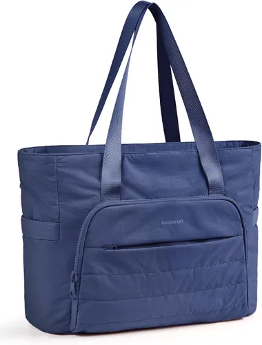 BAGSMART Bolsa de mano para mujer, bolsa de mano con cremallera, bolsa de hombro grande con asa superior para viajes, trabajo, compras, gimnasio