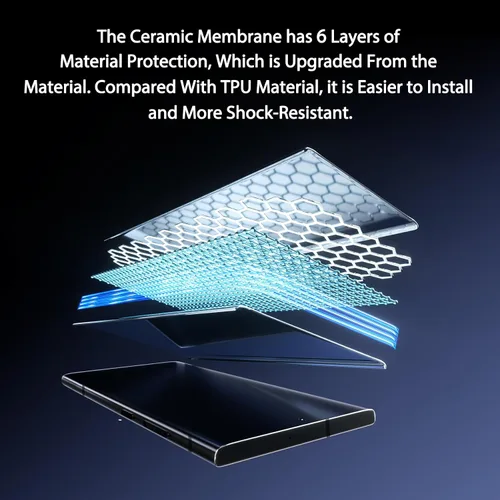 Miniatura 7 de MAYtobe Paquete de 2 protectores de pantalla para Samsung Galaxy Note 10 Plus película de cerámica con bandeja de instalación, fácil instalación