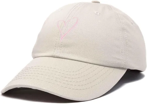 Miniatura 5 de Gorra de béisbol bordada para mujer con diseño de corazón dibujado a mano