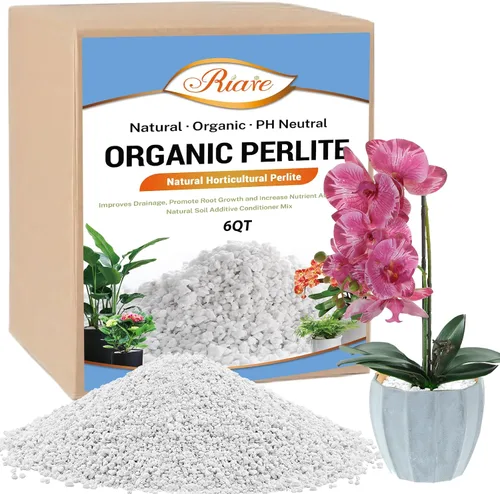 Miniatura 10 de Riare Perlita orgánica de 2 cuartos de galón para plantas, enmienda de suelo de perlita hortícola para plantas, mezcla de macetas, acondicionador