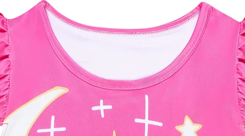 Miniatura 3 de Brigcalki Girls Princess Dress Little Girls Cartoon Panada Print Dress Party Clothes Casual Dress for Kids