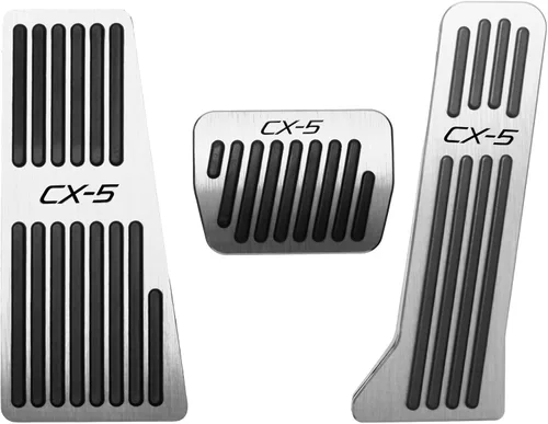 Miniatura 11 de BOYUER Juego de 3 almohadillas antideslizantes para pedal de acelerador de gas de freno de aluminio sin taladrar para Mazda CX-5 2013-2025 (rojo)