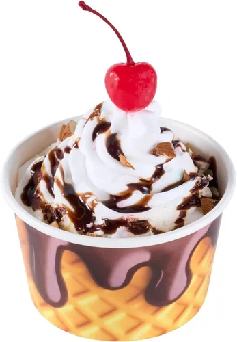 Miniatura 9 de Coppetta - Vasos de postre de 5 onzas, 50 tazas desechables para helado, tapas se venden por separado, cuencos de yogur congelado resistentes