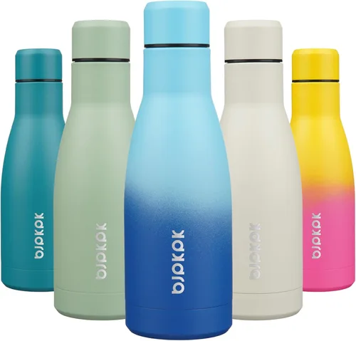 Miniatura 74 de BJPKPK Botellas de agua de acero inoxidable con aislamiento de 17 onzas, mantiene el frío y el calor, brillante oro rosa Oro rosa brillante