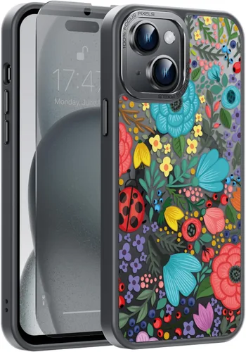 Miniatura 55 de Goodon Funda para iPhone 17 Pro con protector de pantalla de privacidad, compatible con Magsafe, a prueba de golpes, translúcida mate, bonita funda
