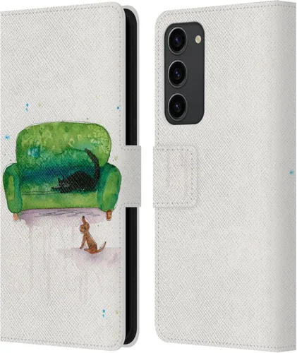 Miniatura 13 de Head Case Designs Officially Licensed Wyanne Blue Watercolour Bear Animals 2 Leather Wallet Case Compatible with Samsung Galaxy S23+ 5G