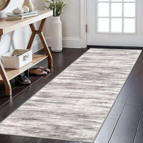 Miniatura 76 de KOZYFLY – Alfombra de pasillo moderna y lavable de diseño abstracto verde, 2 x 5 pies, antideslizante, suave y de pelo corto, ideal para cocina