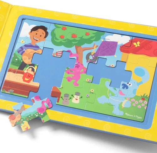Miniatura 7 de Melissa & Doug Blue's Clues & You! Rompecabezas magnéticos para llevar (2 rompecabezas de 15 piezas)