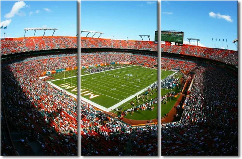 Miniatura 20 de 3 piezas de arte de pared deportivo del equipo de fútbol de los Vikings de Estados Unidos, pinturas de estadios deportivos Minnesota, Estados