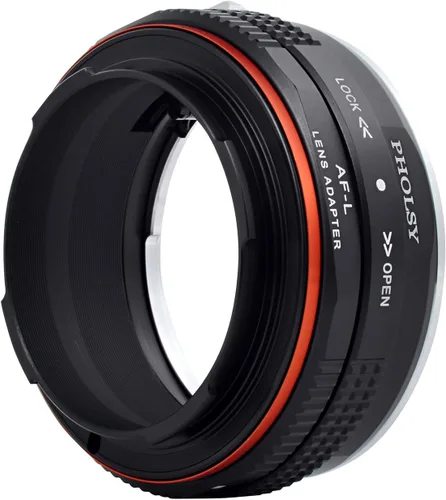 Miniatura 6 de PHOLSY Adaptador de montaje de lente con anillo de control de apertura compatible con lente Sony A Minolta AF a cuerpo de cámara Leica L compatible