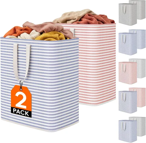 Miniatura 38 de Lifewit Cesta de Ropa Sucia Grande Plegable, Cesta de Ropa Independiente Impermeable con Almacenamiento y Asas de Fácil Transporte para Ropa en Azul