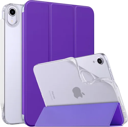 Miniatura 17 de MoKo Funda para el nuevo iPad mini 7 (A17 Pro) 2024, Funda para iPad mini de 6ª generación 2021 (21,08 cm), Funda para iPad mini 6, Funda trasera