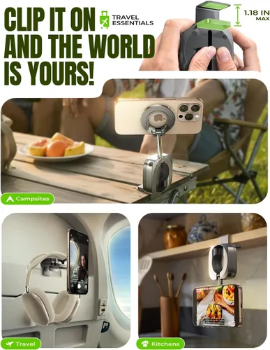 Miniatura 6 de LISEN Artículos esenciales de viaje en avión para mujeres y hombres, soporte de teléfono para escritorio, crucero, vacaciones, esenciales 2026
