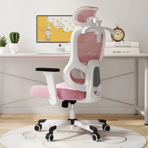 Miniatura 11 de Silla ergonómica de oficina reclinable para juegos, soporte lumbar ajustable, reposabrazos 6D, reposacabezas de malla transpirable, giratorias, Negro