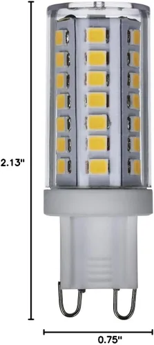 Miniatura 9 de Satco 5 vatios JCD LED claro 3000K G9 base 120 voltios