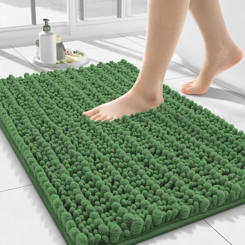 Miniatura 158 de Smiry Alfombras de Baño 24x16 pulgadas, Alfombras de Baño de Chenilla Extra Suaves y Absorbentes, Respaldo de Goma Antideslizante, Lavable a Máquina