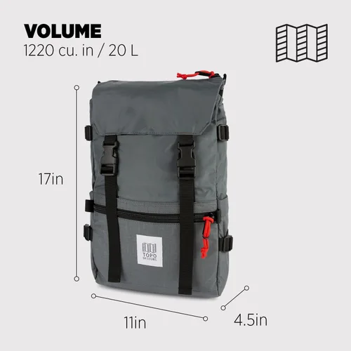 Miniatura 62 de Topo Designs Rover Pack Clásico, asfalto/negro, Tamaño único, Rover Pack Clásico
