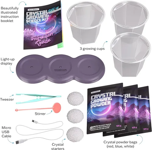 Miniatura 5 de Dan&Darci Kit de cultivo de cristal para niños, experimentos científicos, regalos para niños y niñas de 8 a 14 años de edad, juguetes