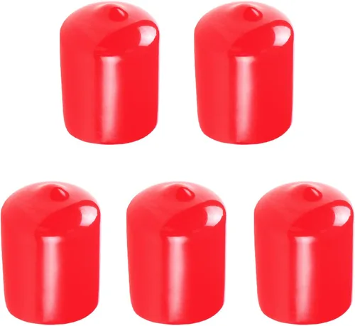 Miniatura 17 de Cubierta de tapa de extremo redondo de goma de 1.06 pulgadas (1.063 in), protectores de rosca de tornillo de PVC flexible de tubería de tubería