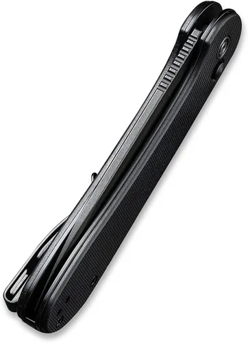 Miniatura 5 de CIVIVI C2103A Elementum - Navaja de bolsillo plegable con hoja de 3.47" 14C28N, mango de G10, con bloqueo de botón para EDC (Negro)