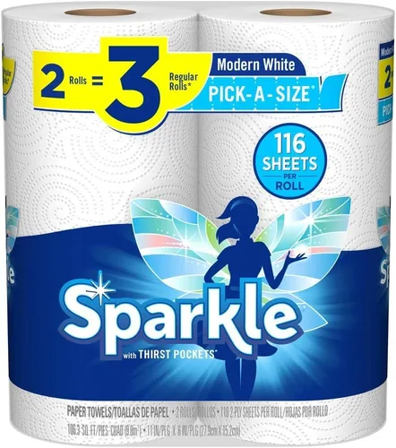 Sparkle Toalla de Papel, 2 Rollos Gigantes Pas, 1.095 lb