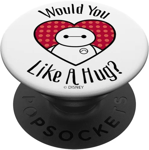 Disney Big Hero 6 Baymax In A Heart Would You Like A Hug PopSockets PopGrip: agarre intercambiable para teléfonos y tabletas