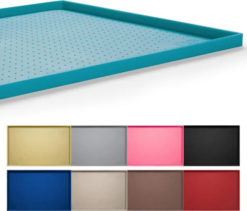 Miniatura 9 de Hubulk Tapete de alimentación para perros, 100% impermeable, mantel individual de silicona de grado alimenticio para tazones de comida y agua