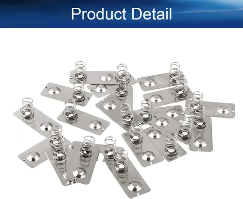 Miniatura 3 de Heyiarbeit 20Pcs Battery Springs AA Metal Contact Plate Replacement Positive to Negative Conversion Spring Contact for Remote Control Battery
