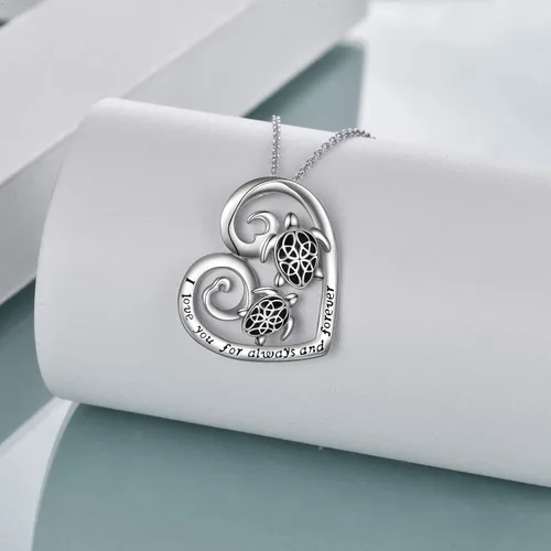 Miniatura 3 de ONEFINITY ElephantOwlHorseDragonWolfTurtle Necklace Sterling Silver Celtic Knot Pendant Necklace Animal Jewelry Gifts fro Women Mom