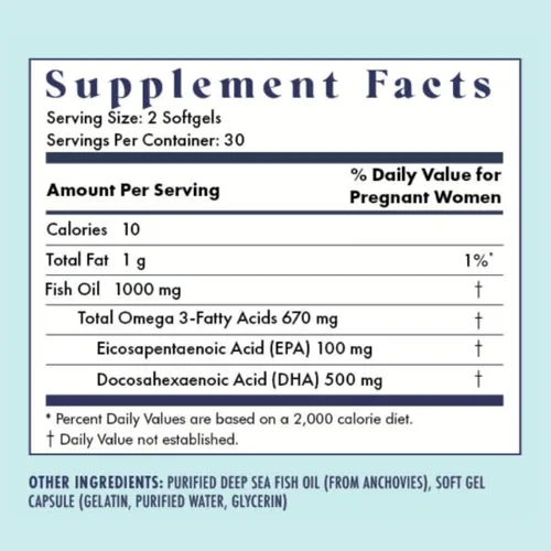 Miniatura 3 de FullWell Vitamina prenatal limón + DHA Aceite de pescado Omega 3 con DHA y EPA para el desarrollo cerebral y apoyo del sistema nervioso Más