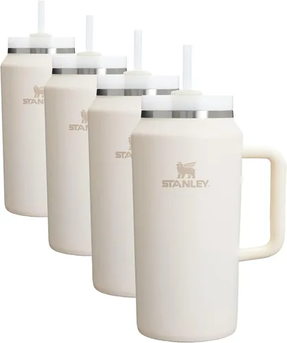 Miniatura 95 de STANLEY Quencher H2.0 Vaso Térmico con asa y pajilla, 64 onzas, tapa Flowstate de 3 posiciones, gran capacidad para viajes y deportes, vaso de acero