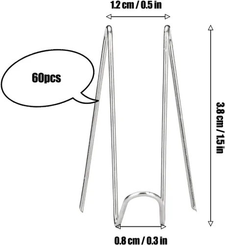 Miniatura 2 de 60 ganchos de pared para paneles de tela, ganchos de alambre de pared, ganchos de cubículo para paredes de tela en la oficina, cocina, estante