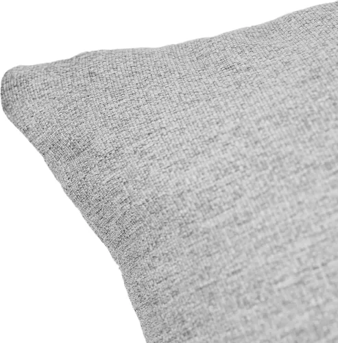 Miniatura 2 de Funda de almohada lumbar de lino gris oscuro de 19 x 11 pulgadas
