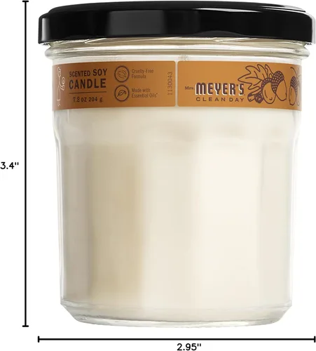 Miniatura 7 de Mrs. Meyer's Vela aromática de soja para aromaterapia, 35 horas de tiempo de combustión, hecha con cera de soja y aceites esenciales, edición