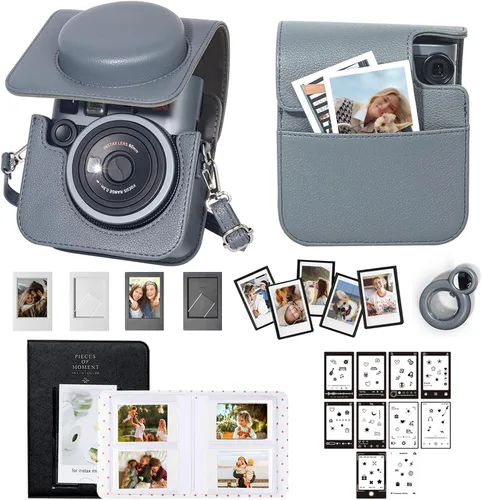 Miniatura 9 de Mini 41 Funda protectora para cámara instantánea Fujifilm Instax Mini 41, funda de cuero PU retro para cámara Mini 41 con álbum de fotos mini de 64